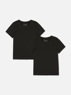 Tops Und T-Shirts|Primark Kurzärmelige T-Shirts, 2er-Pack Schwarz