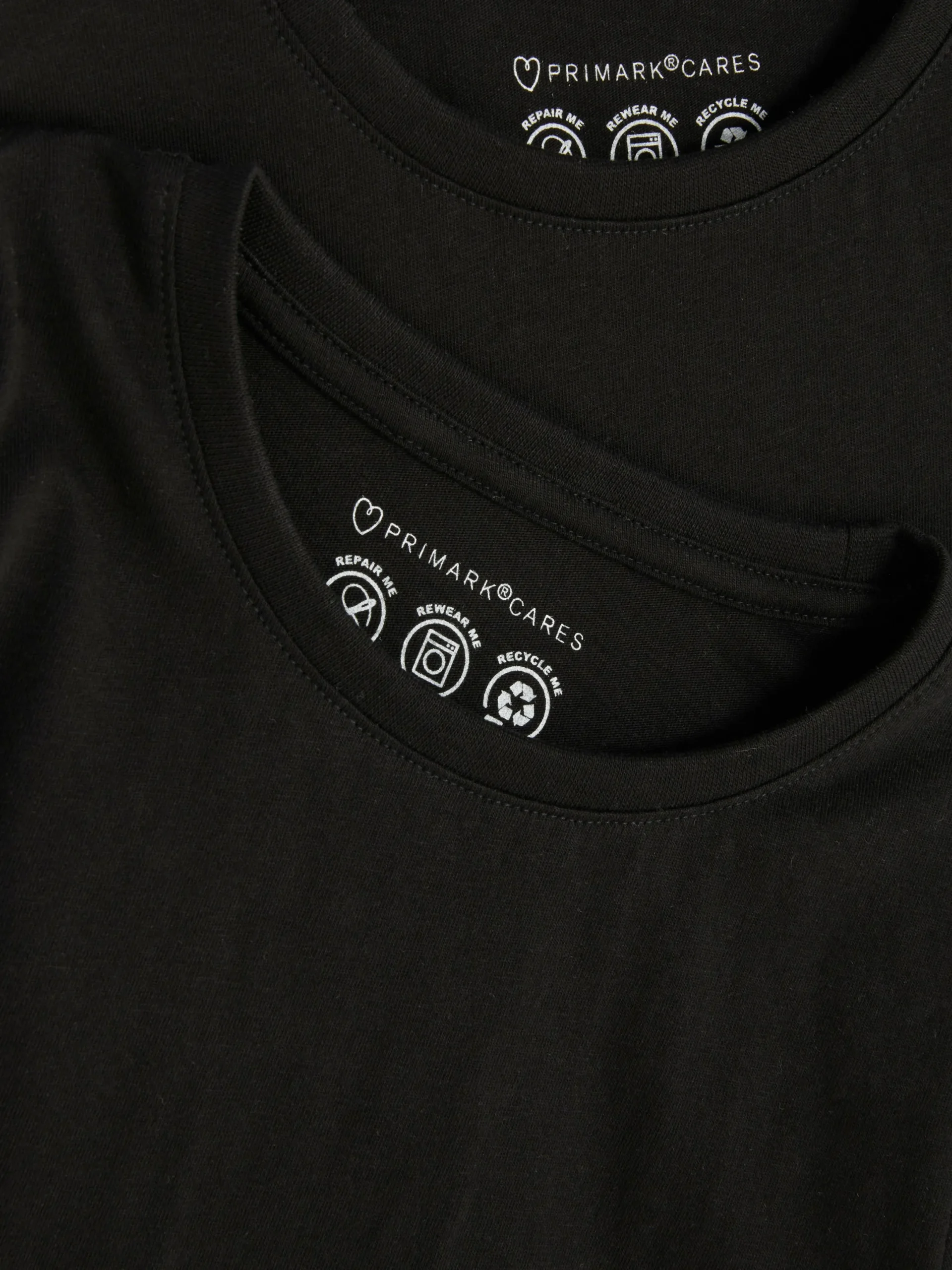 Tops Und T-Shirts|Primark Kurzärmelige T-Shirts, 2er-Pack Schwarz