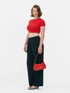 Pullover Und Cardigans|Primark Kurzärmeliger, Bauchfreier Pullover Rot