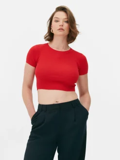 Pullover Und Cardigans|Primark Kurzärmeliger, Bauchfreier Pullover Rot