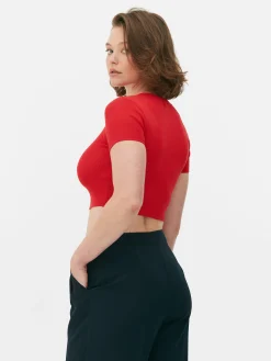 Pullover Und Cardigans|Primark Kurzärmeliger, Bauchfreier Pullover Rot