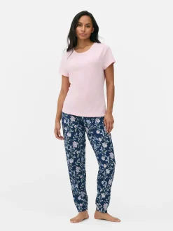 Schlafanzüge|Primark Kurzärmeliger Schlafanzug Zum Kombinieren Hellrosa