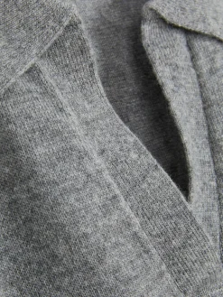 Pullover Und Cardigans|Primark Kurzärmeliges Feinstricktop Mit Kragen Grau