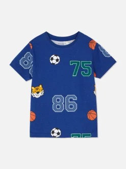 Tops Und T-Shirts|Primark Kurzärmeliges Grafik-T-Shirt Blau