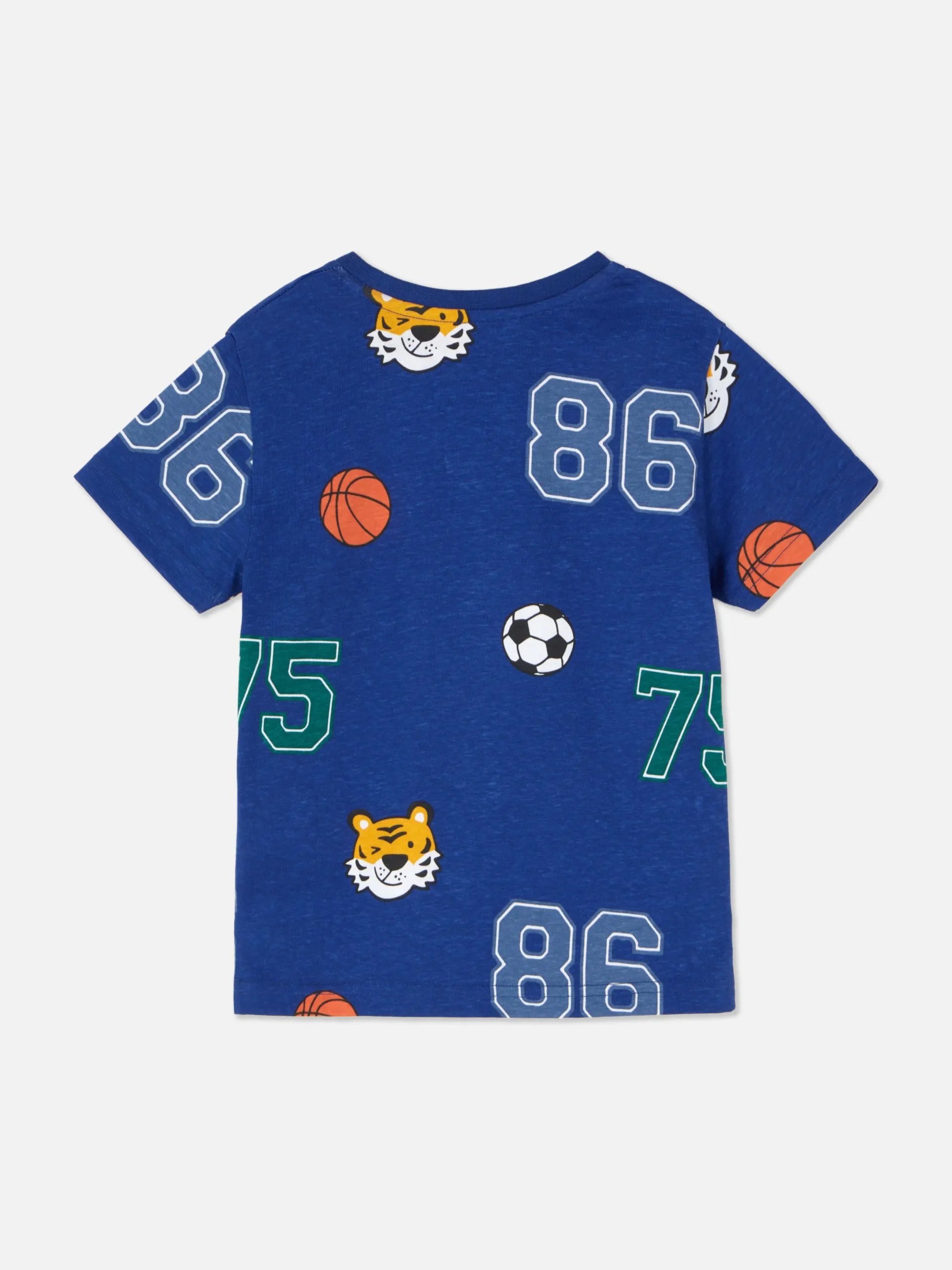 Tops Und T-Shirts|Primark Kurzärmeliges Grafik-T-Shirt Blau