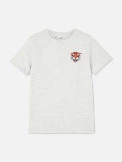 Tops Und T-Shirts|Primark Kurzärmeliges Grafik-T-Shirt Grau meliert