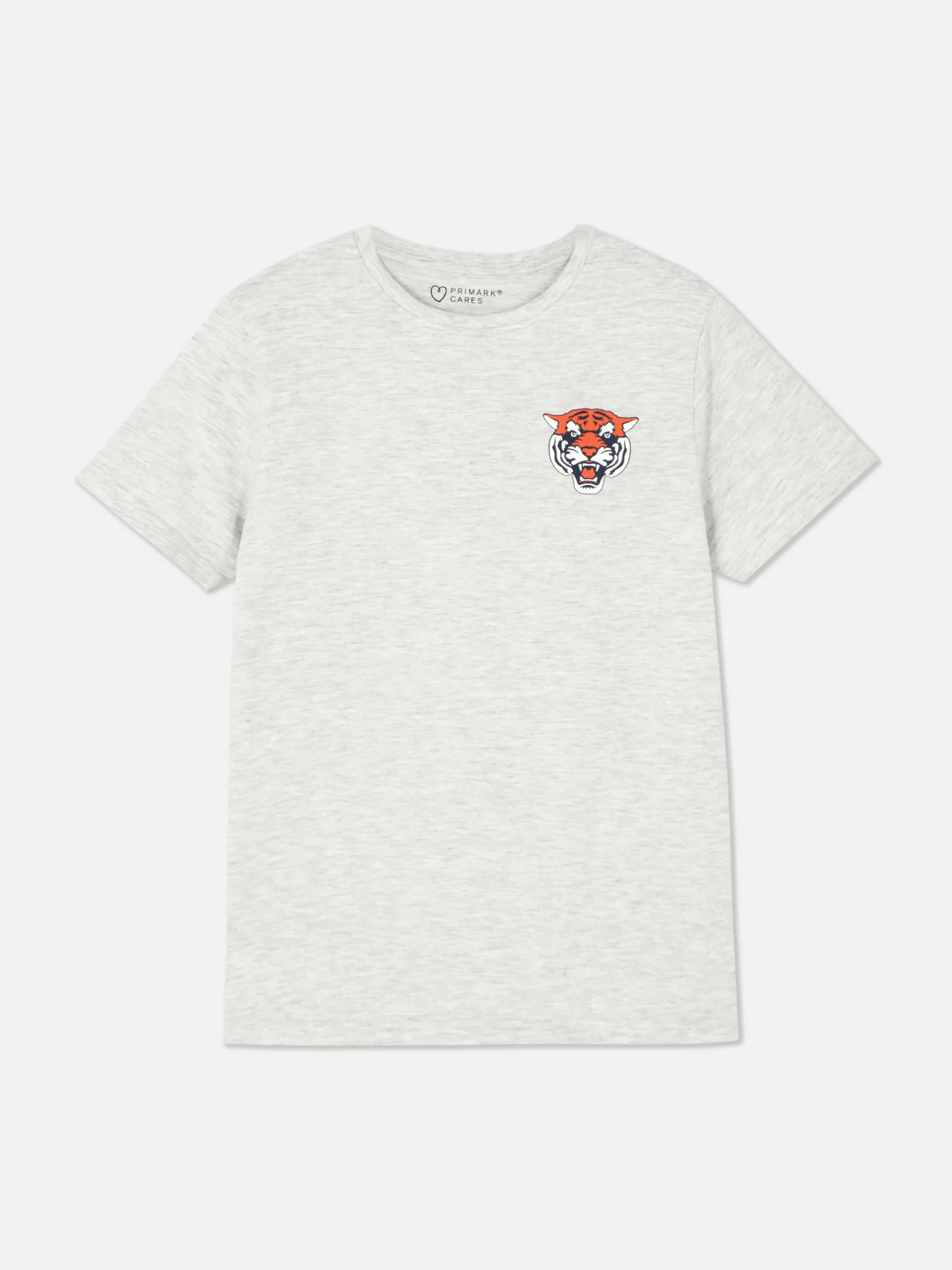 Tops Und T-Shirts|Primark Kurzärmeliges Grafik-T-Shirt Grau meliert