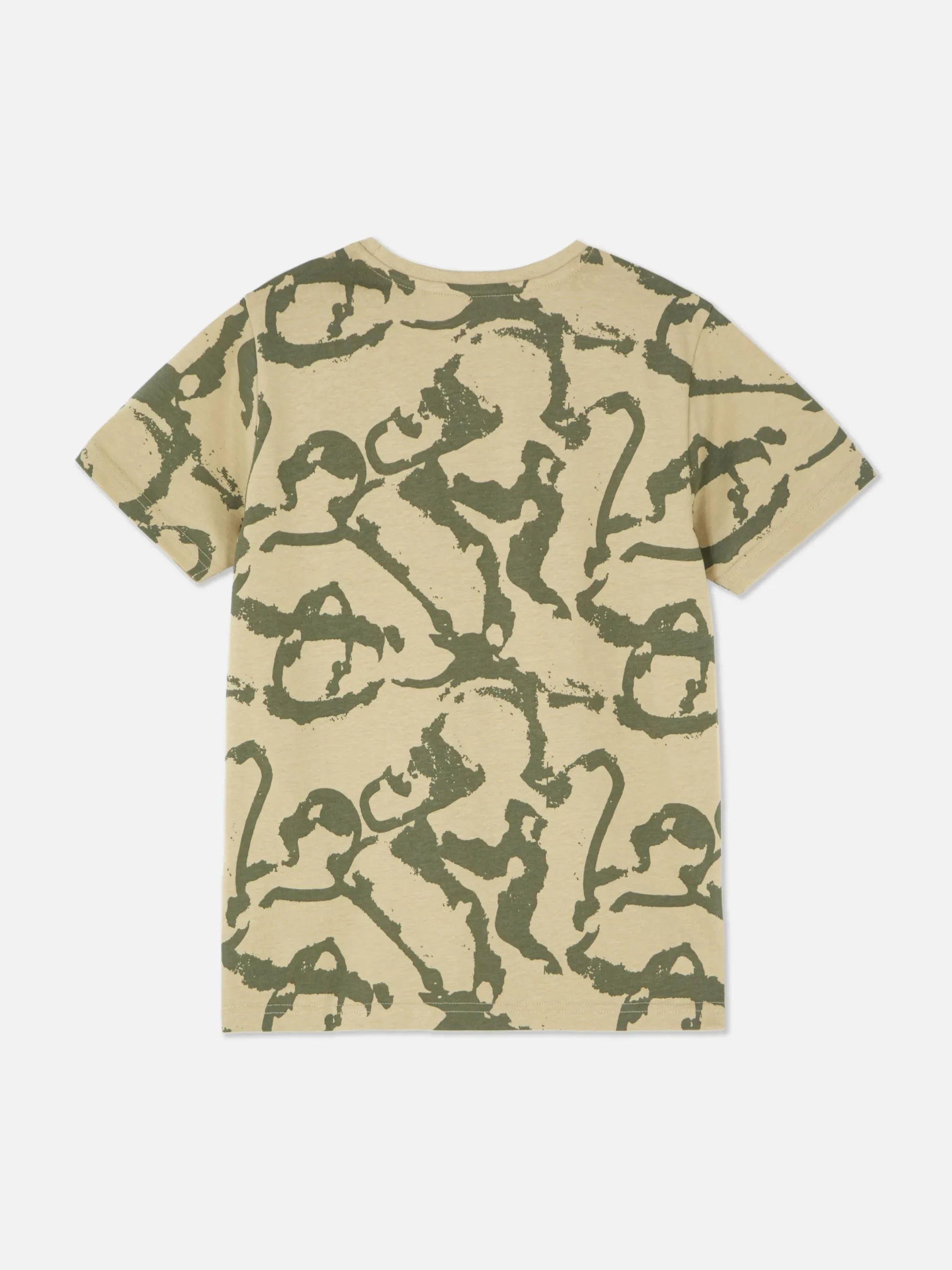 Tops Und T-Shirts|Primark Kurzärmeliges Grafik-T-Shirt Khakifarben