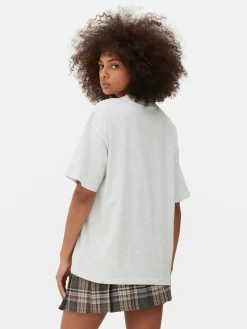 Tops Und T-Shirts|Primark Kurzärmeliges „Harvard“ T-Shirt Grau meliert
