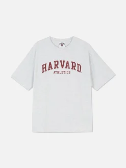 Tops Und T-Shirts|Primark Kurzärmeliges „Harvard“ T-Shirt Grau meliert