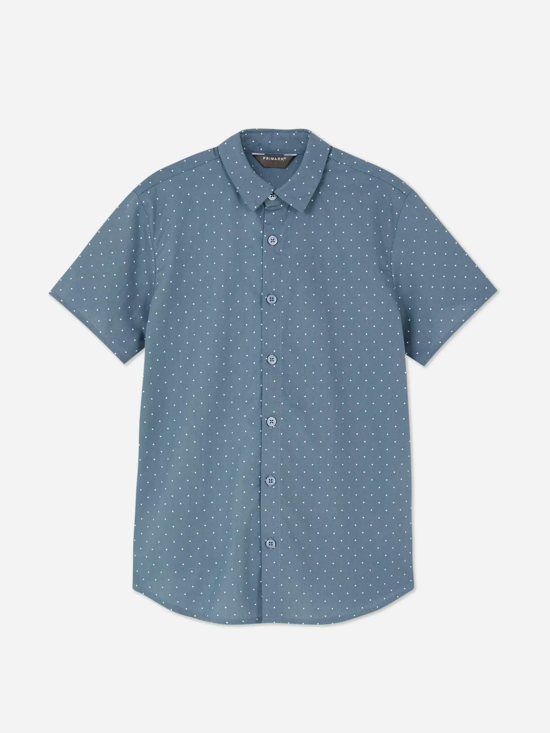 Tops Und T-Shirts|Primark Kurzärmeliges Hemd Mit Knopfleiste Blau