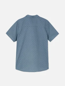 Tops Und T-Shirts|Primark Kurzärmeliges Hemd Mit Knopfleiste Blau