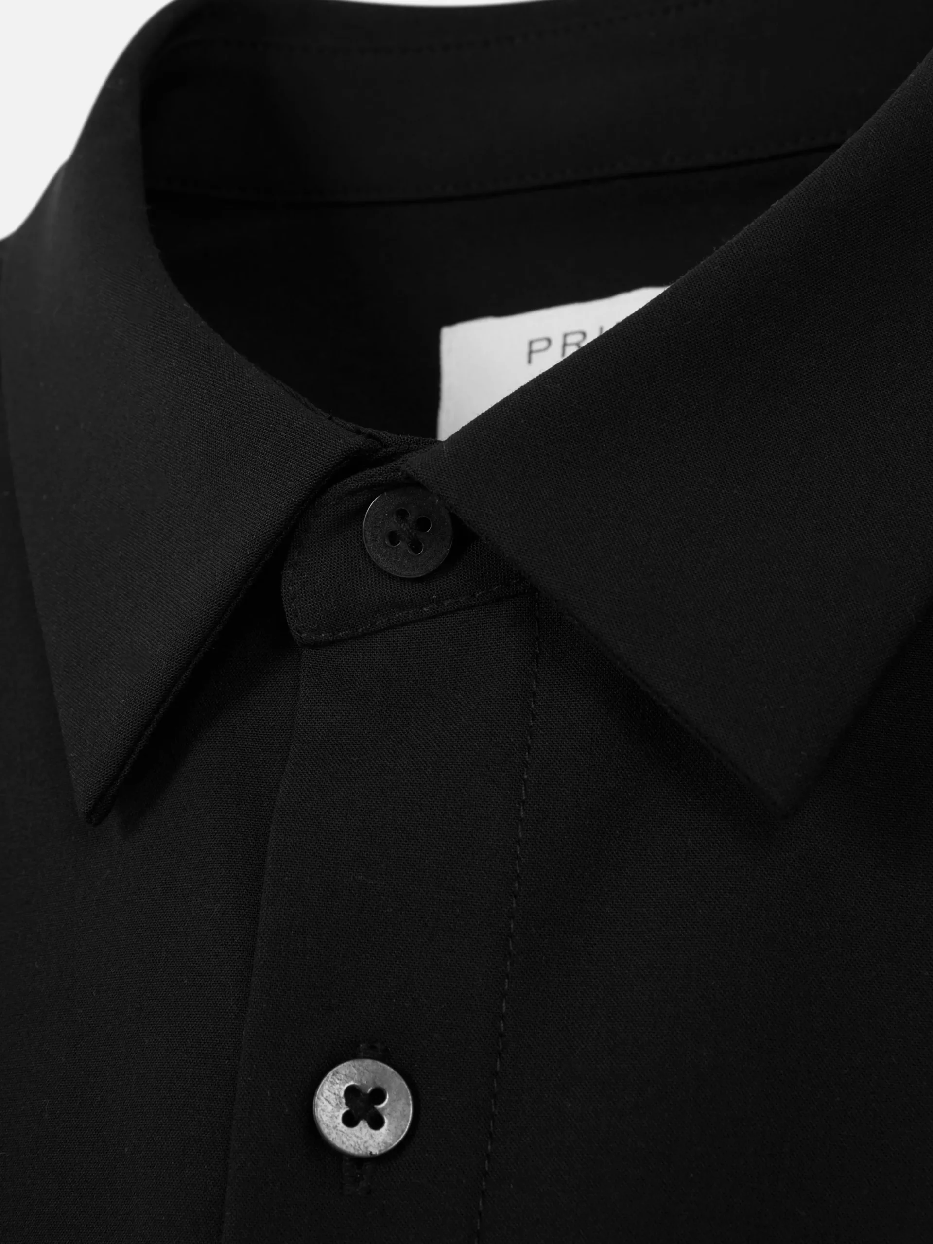 Hemden|Primark Kurzärmeliges „Kem“ Hemd Mit Geradem Schnitt Schwarz
