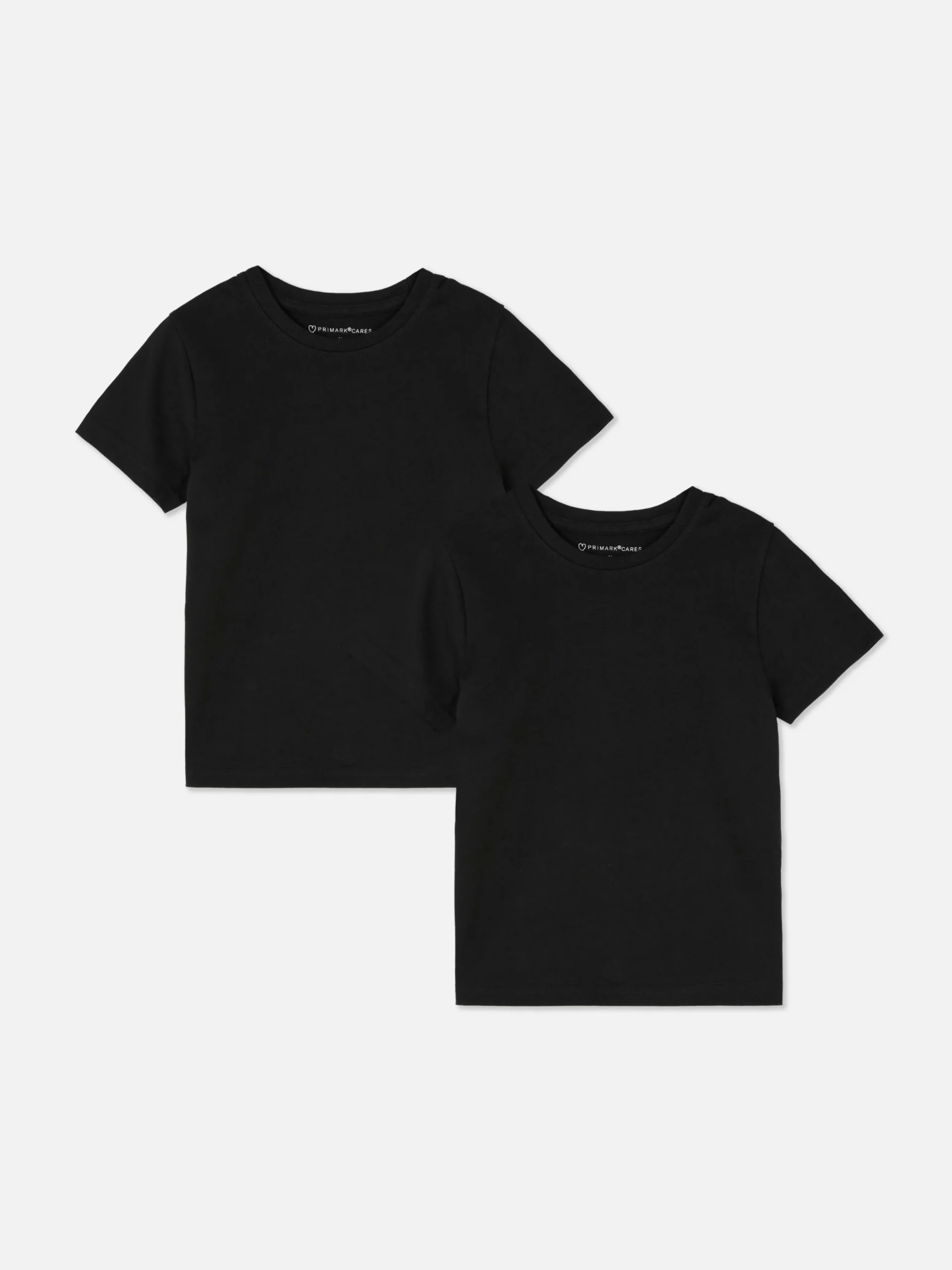 Tops Und T-Shirts|Primark Kurzärmeliges T-Shirt, 2er-Pack Schwarz