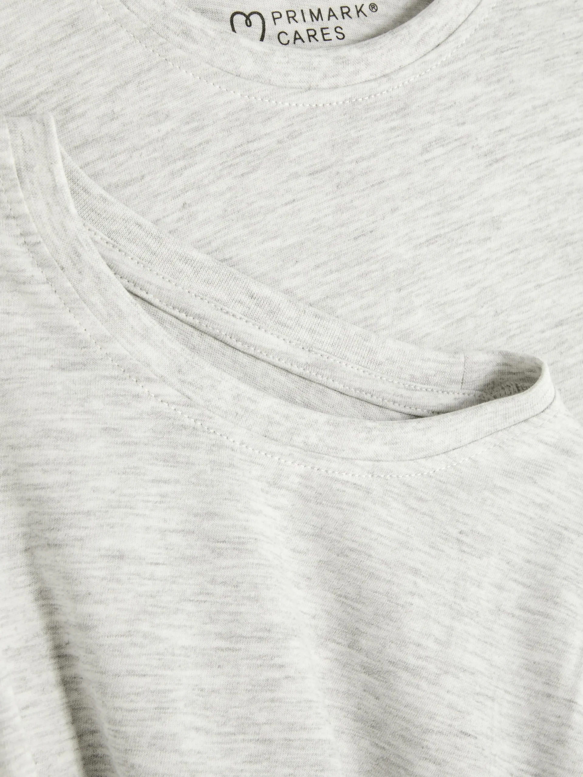 Tops Und T-Shirts|Primark Kurzärmeliges T-Shirt, 2er-Pack Grau meliert