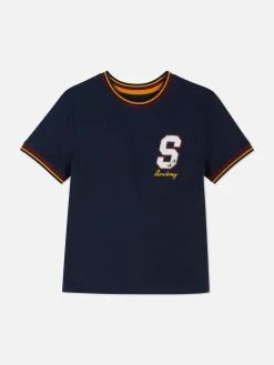 Tops Und T-Shirts|Primark Kurzärmeliges T-Shirt Im College-Stil Marineblau