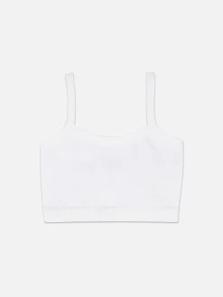 Tops Und T-Shirts|Primark Kurz-Top Mit Rippenstruktur Weiß