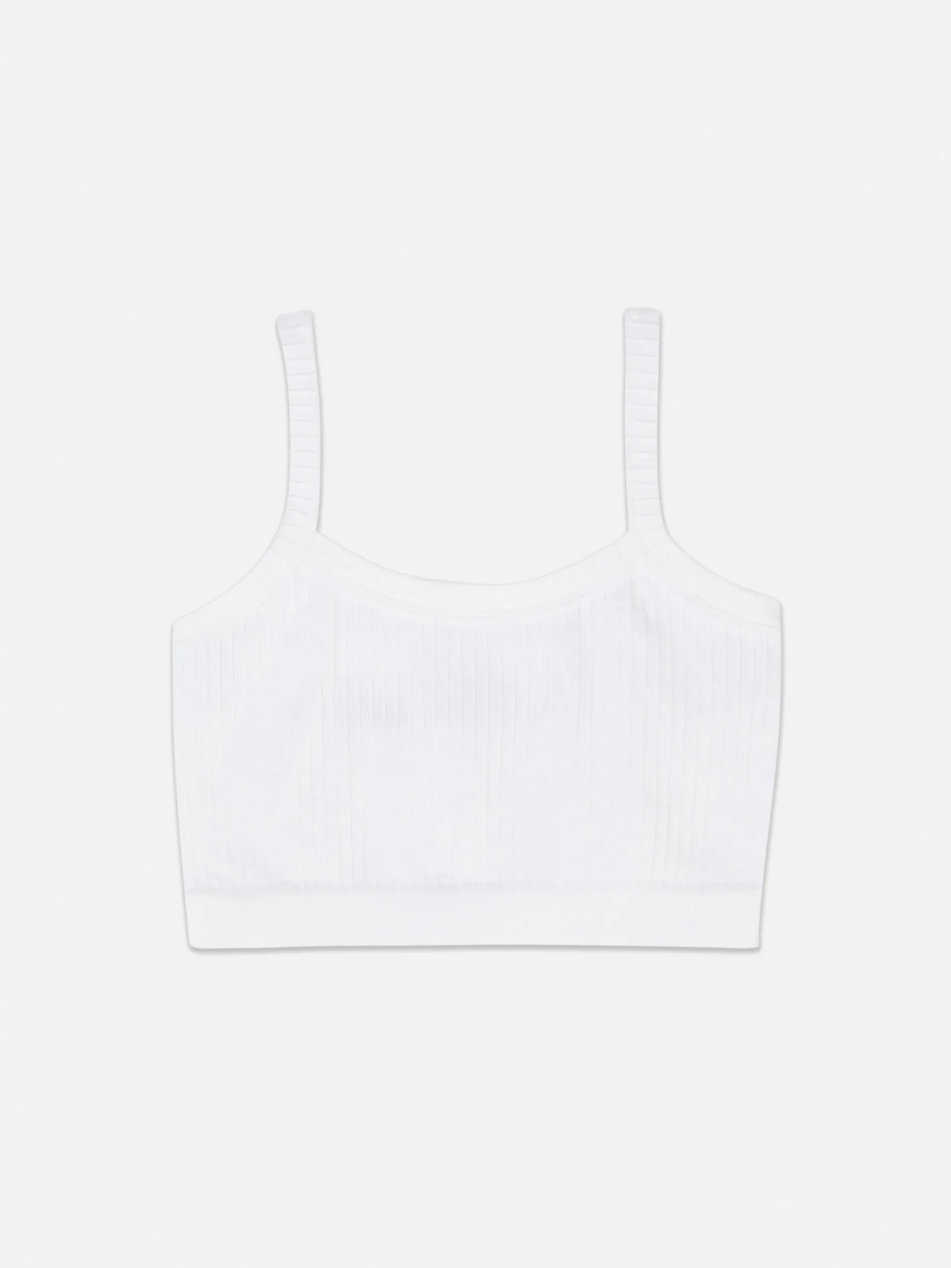 Tops Und T-Shirts|Primark Kurz-Top Mit Rippenstruktur Weiß