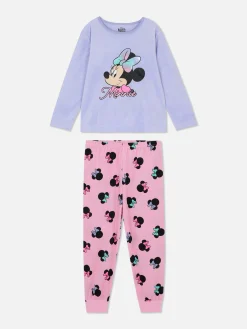 Schlafanzüge Und Nachtwäsche|Primark Kuscheliger Langer „Disney Minnie Maus“ Schlafanzug Lilafarben