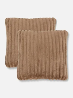 Kissen Und Bezüge|Primark Kuscheliges, Geripptes Kissen, 2er-Pack Naturfarben