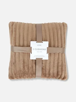 Kissen Und Bezüge|Primark Kuscheliges, Geripptes Kissen, 2er-Pack Naturfarben