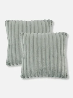 Kissen Und Bezüge|Primark Kuscheliges, Geripptes Kissen, 2er-Pack Hellgrün
