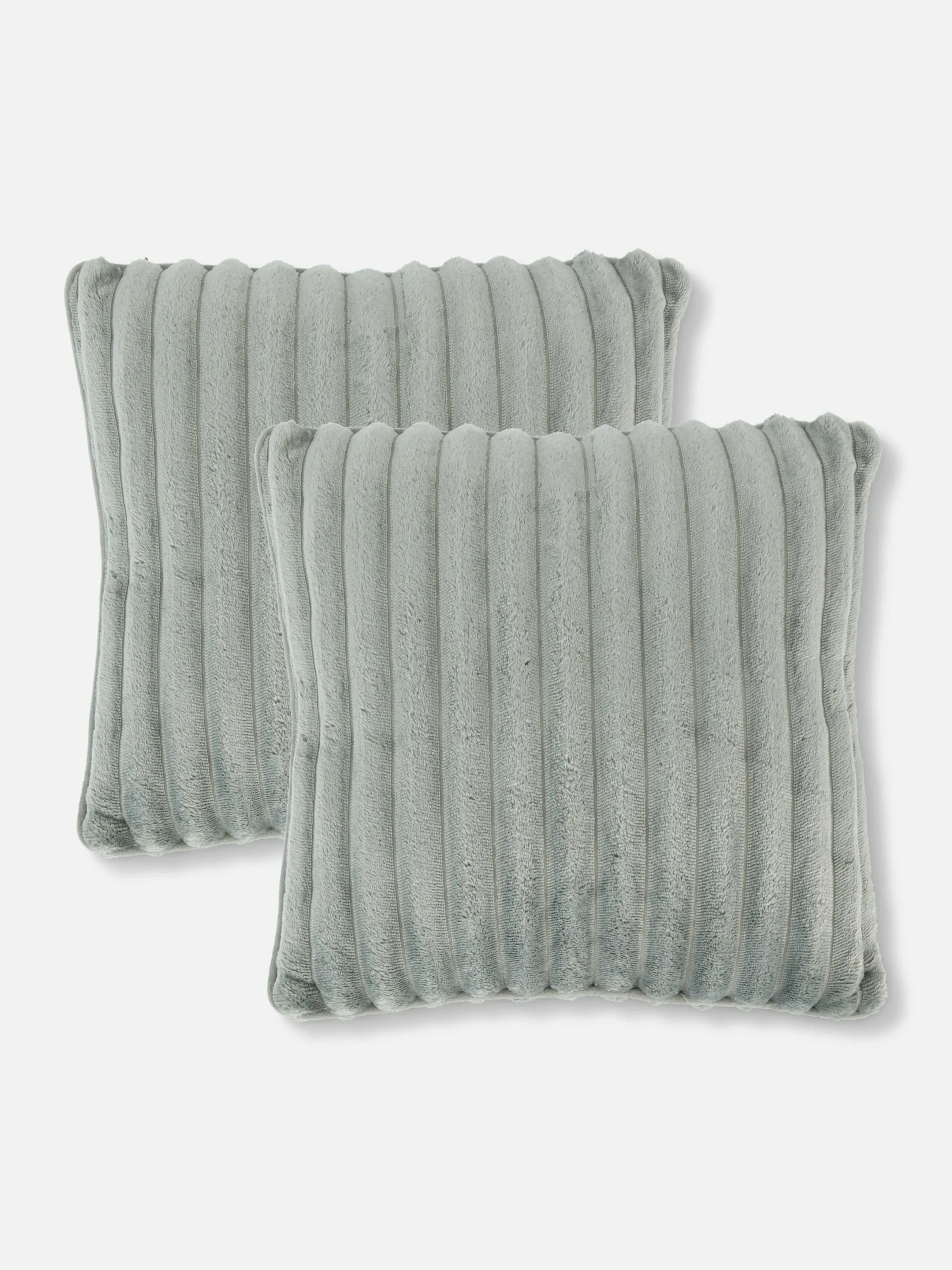 Kissen Und Bezüge|Primark Kuscheliges, Geripptes Kissen, 2er-Pack Hellgrün