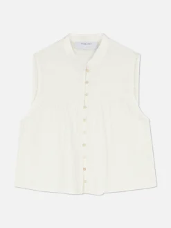 Blusen|Primark Landhausbluse Mit Leiterstruktur Weiß