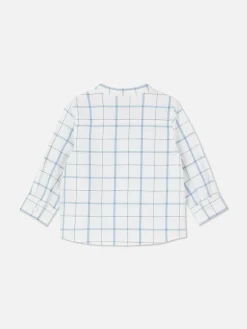 Tops Und T-Shirts|Primark Langarmhemd Mit Karomuster Weiß