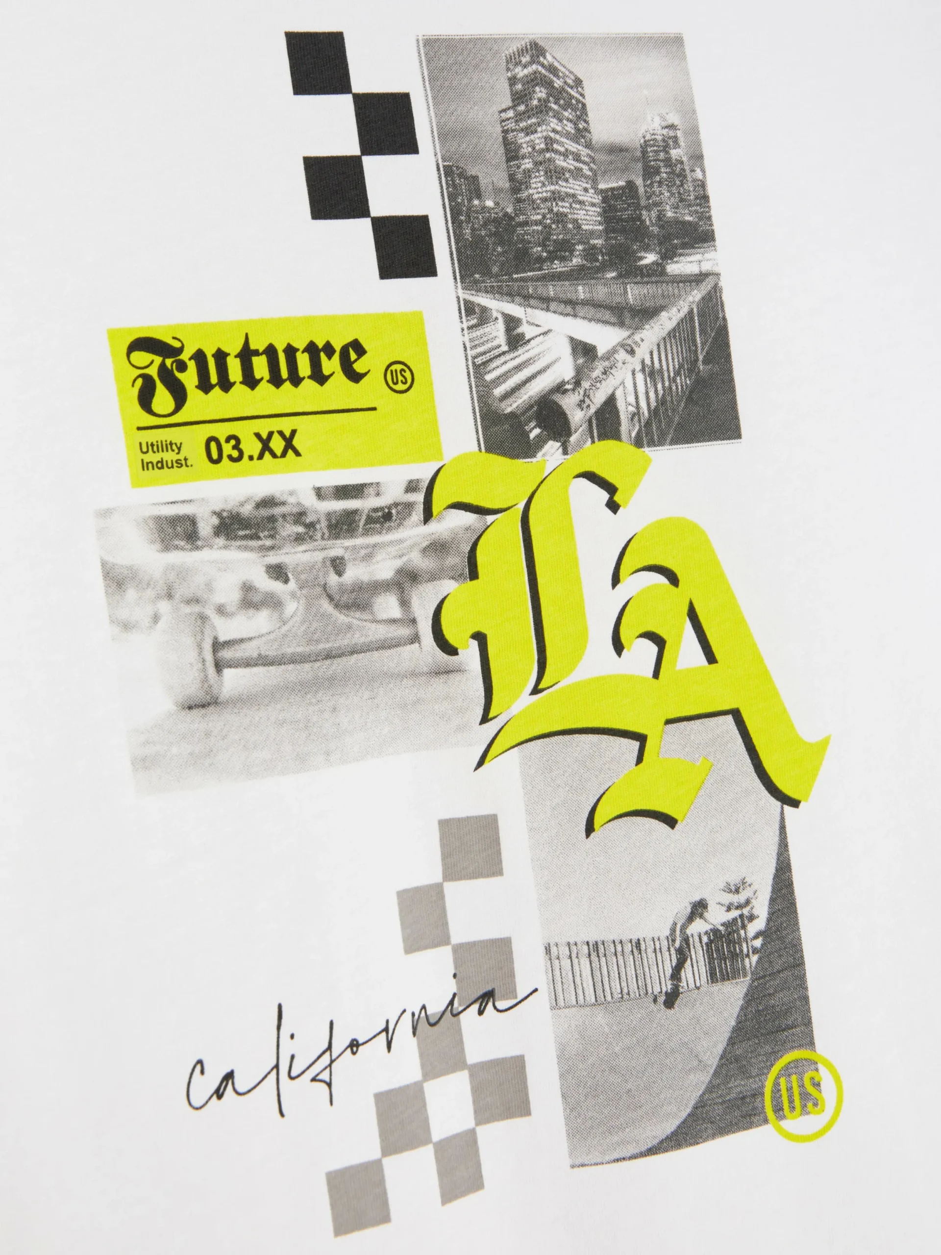 Tops Und T-Shirts|Primark Langarm-Shirt Mit „Los Angeles“ Grafik Weiß