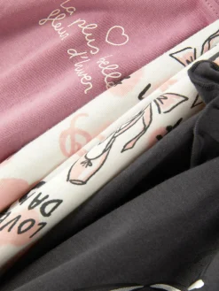 Tops Und T-Shirts|Primark Langarmshirts Mit Ballett-Grafik, 3er-Pack Anthrazitfarben