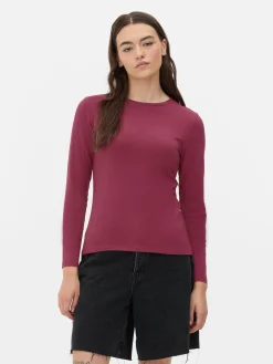 Tops Und T-Shirts|Primark Langarmtop Aus Stretch-Jersey Weinrot