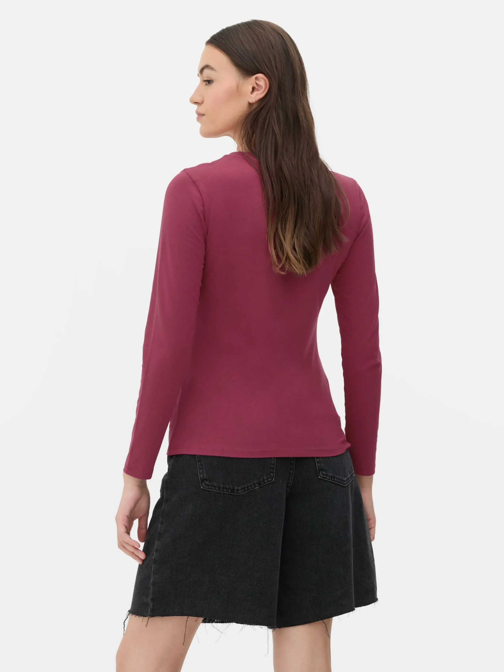 Tops Und T-Shirts|Primark Langarmtop Aus Stretch-Jersey Weinrot