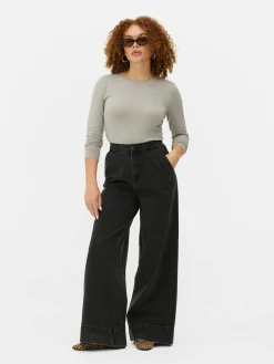 Tops Und T-Shirts|Primark Langarmtop Aus Stretch-Jersey Grau