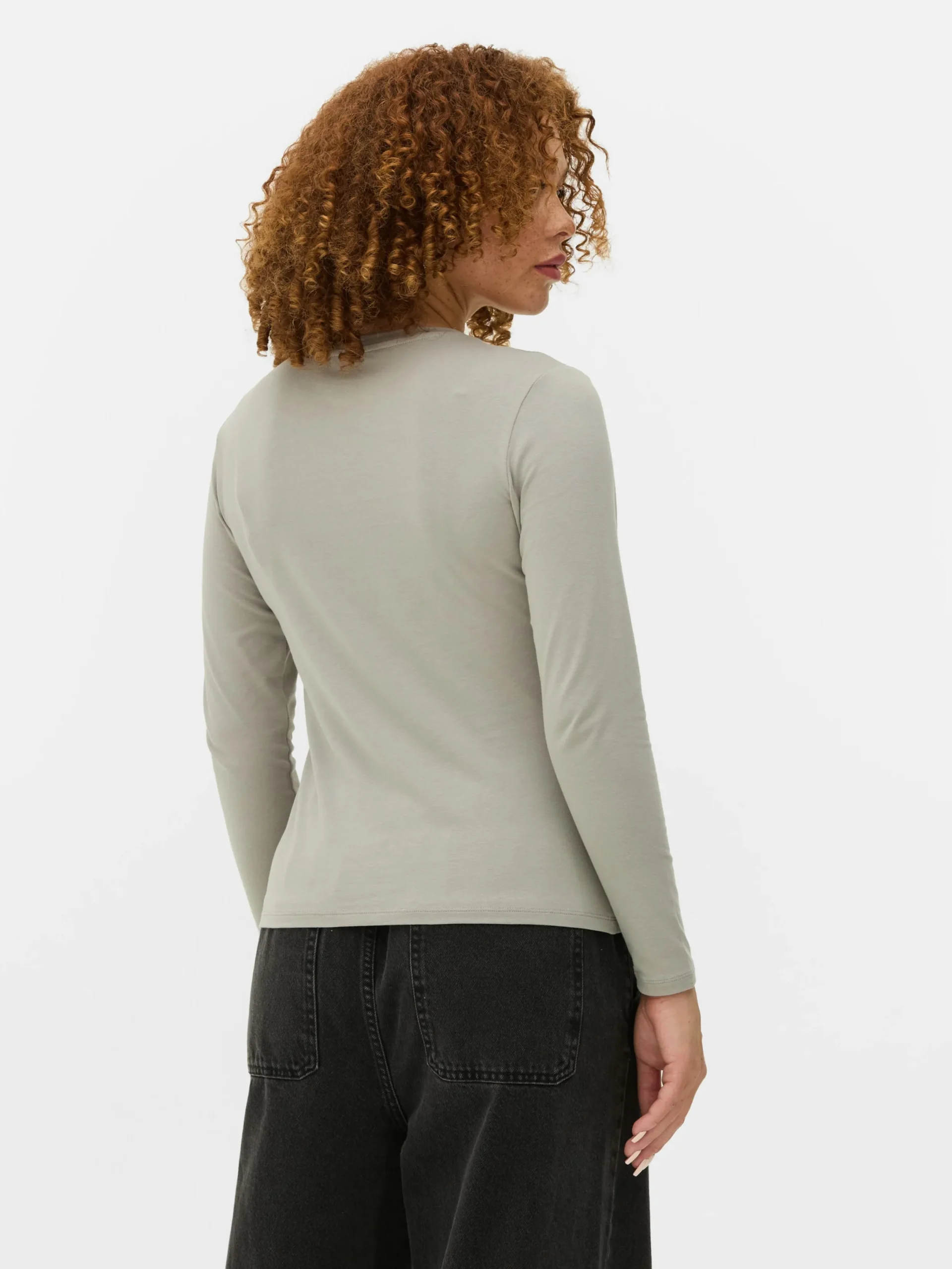 Tops Und T-Shirts|Primark Langarmtop Aus Stretch-Jersey Grau