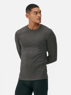 Sportbekleidung|Tops Und T-Shirts|Primark Langarmtop Mit Fleecefutter Grau