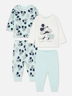 Schlafanzüge Und Nachtwäsche|Primark Lange „Disney Micky Maus“ Schlafanzüge, 2er-Pack Blau
