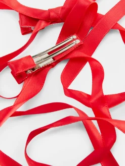 Haarschmuck|Primark Lange Haarspangen Mit Schleife, 2er-Pack Rot