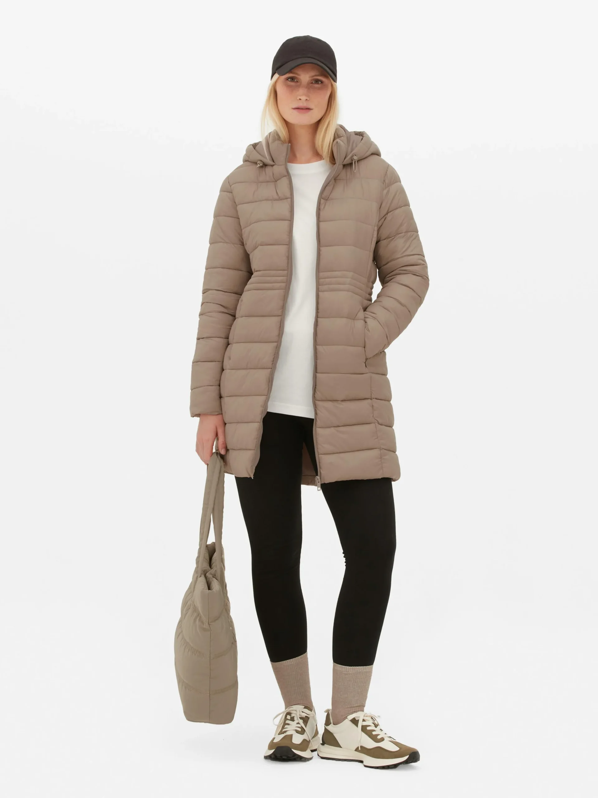 Jacken Und Mäntel|Primark Lange, Leichte Pufferjacke Mokkafarben