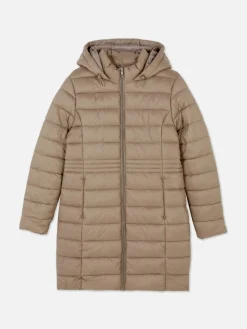 Jacken Und Mäntel|Primark Lange, Leichte Pufferjacke Mokkafarben