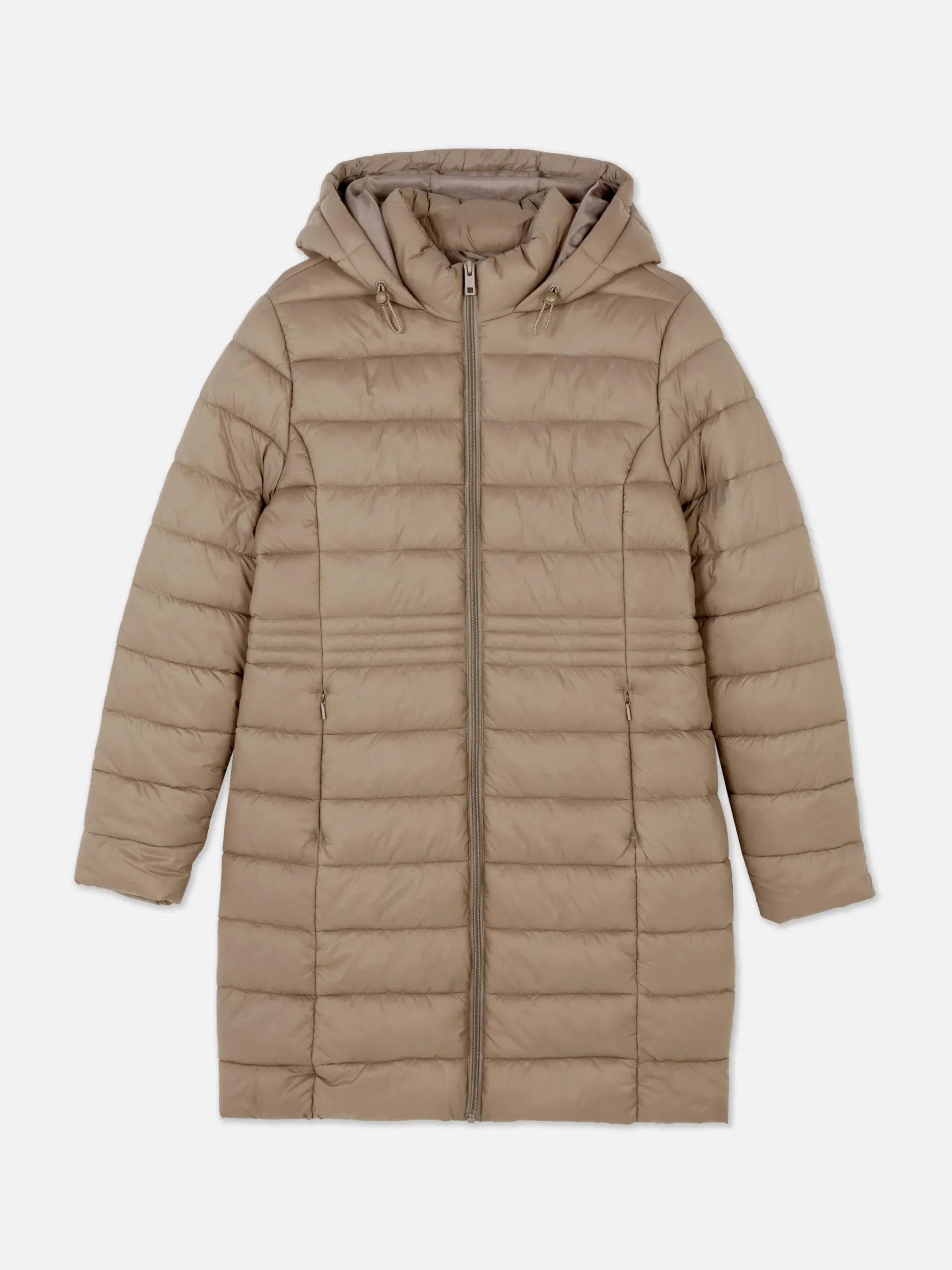 Jacken Und Mäntel|Primark Lange, Leichte Pufferjacke Mokkafarben