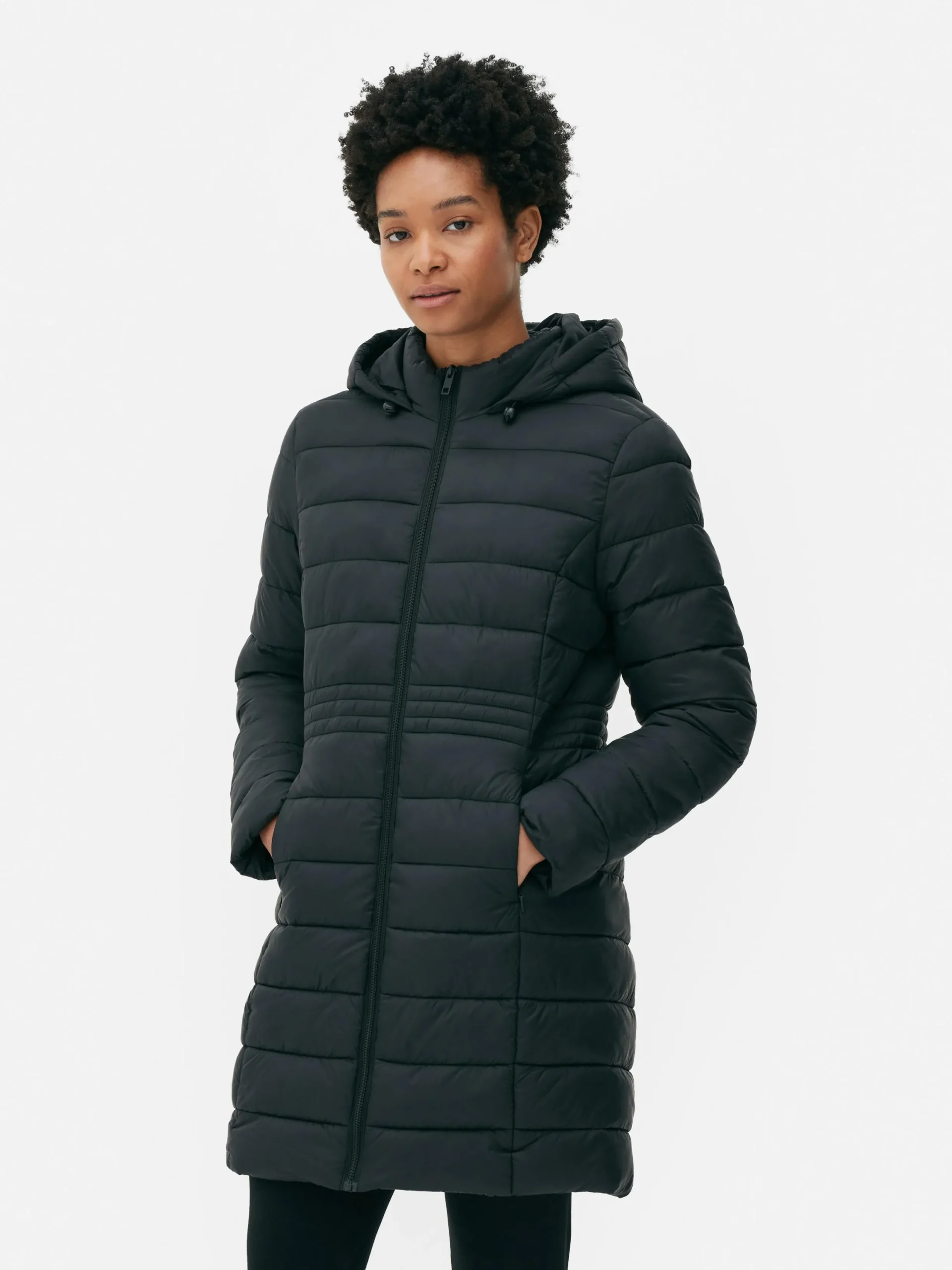 Jacken Und Mäntel|Primark Lange, Leichte Pufferjacke Schwarz