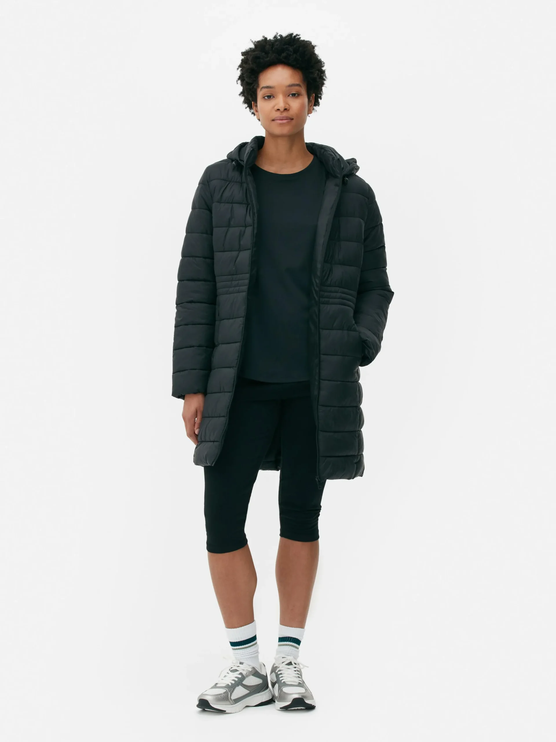 Jacken Und Mäntel|Primark Lange, Leichte Pufferjacke Schwarz