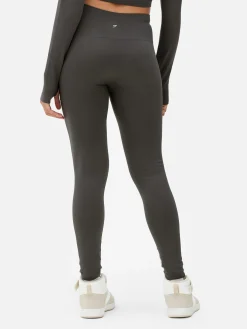 Fitnesskleidung Und Activewear|Primark Lange, Nahtlose Performance-Leggings Dunkelgrau