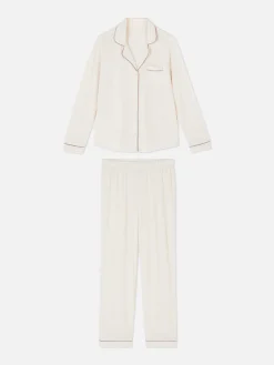 Schlafanzüge|Primark Langer Boyfriend-Schlafanzug Austerfarben