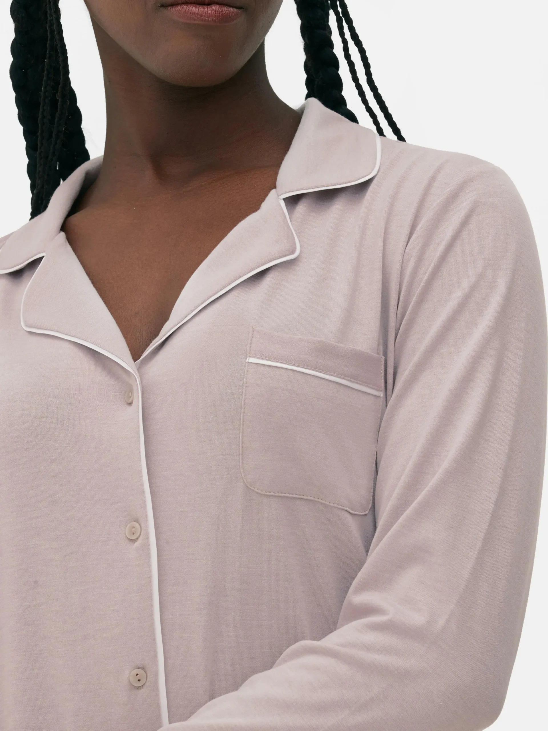 Schlafanzüge|Primark Langer Boyfriend-Schlafanzug Hellviolett