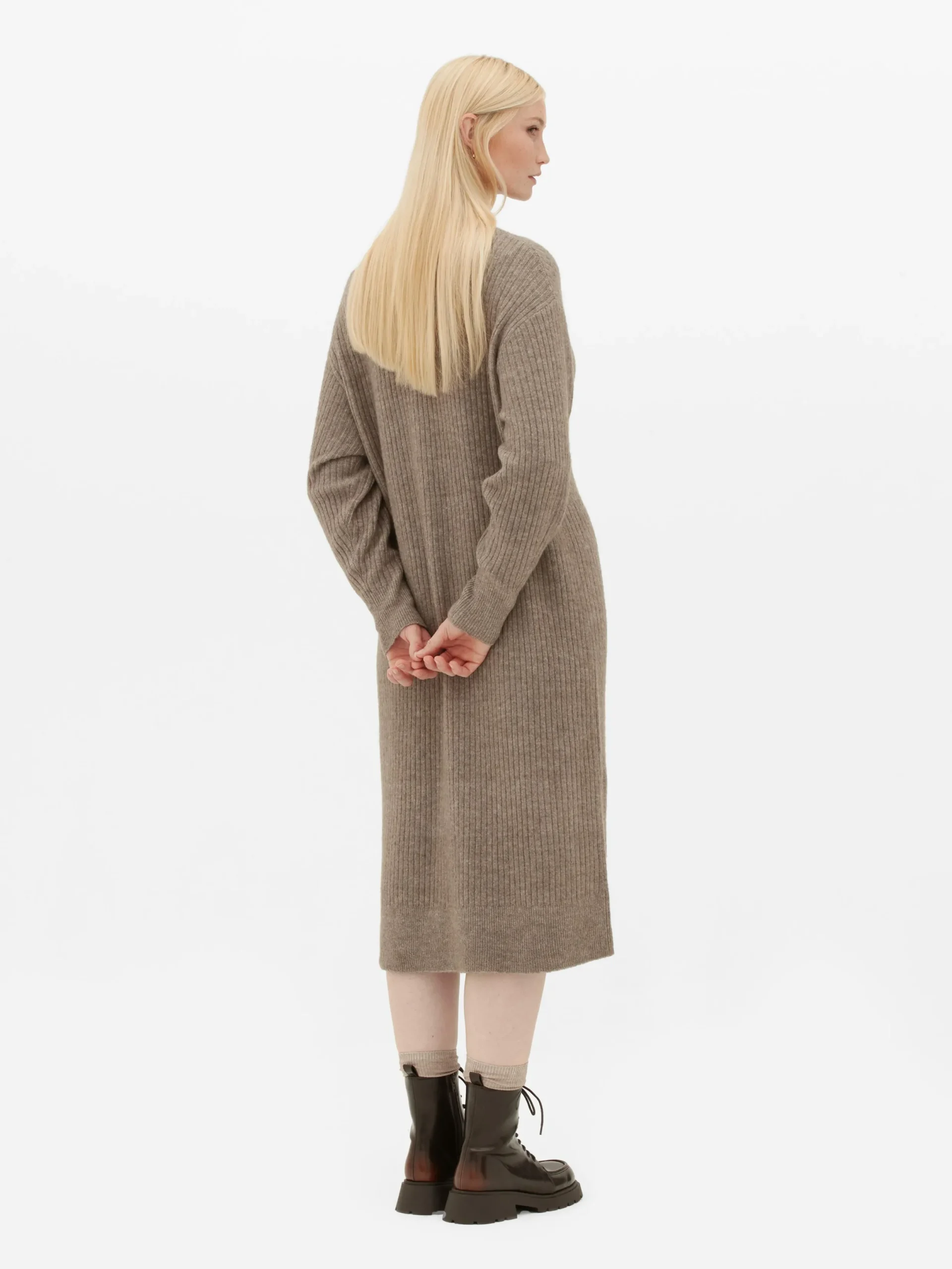 Pullover Und Cardigans|Primark Langer, Gerippter Cardigan Taupefarben