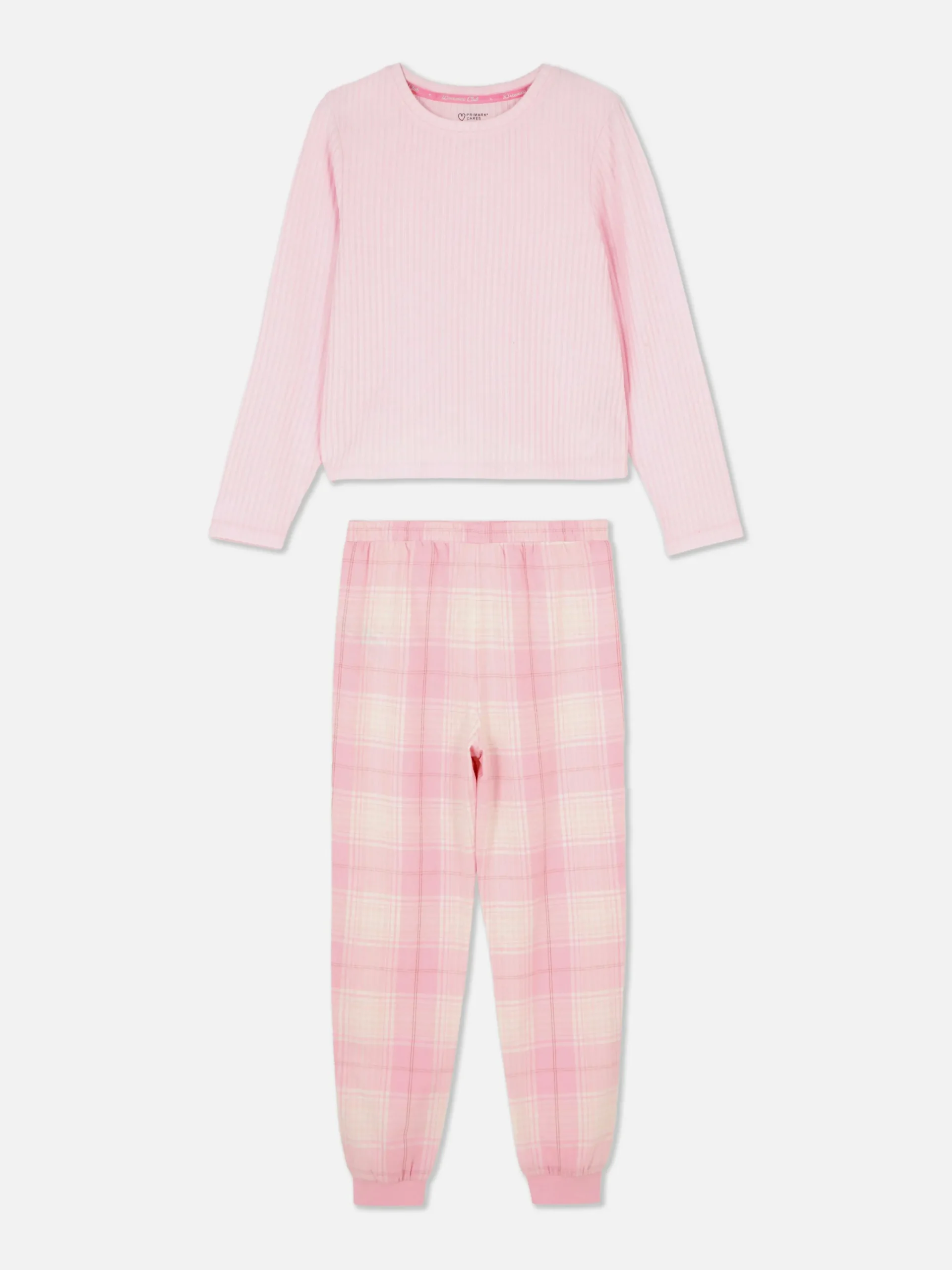 Schlafanzüge Und Nachtwäsche|Primark Langer Jersey-Schlafanzug Rosa