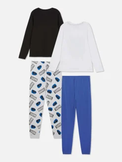 Schlafanzüge Und Nachtwäsche|Primark Langer „Marvel Black Panther“ Schlafanzug, 2er-Pack Blau