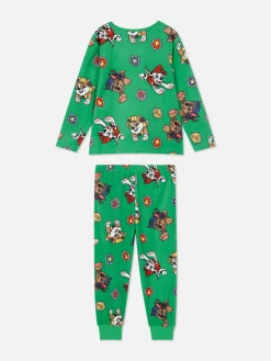 Schlafanzüge Und Nachtwäsche|Primark Langer „PAW Patrol“ Velours-Schlafanzug Grün
